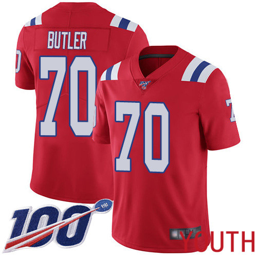New England Patriots Football #70 Vapor Untouchable 100th Season Limited Red Youth Adam Butler Alternate NFL Jersey